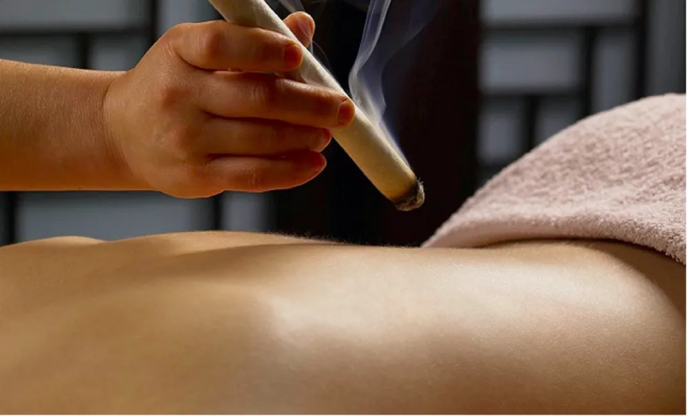What is moxibustion in massage